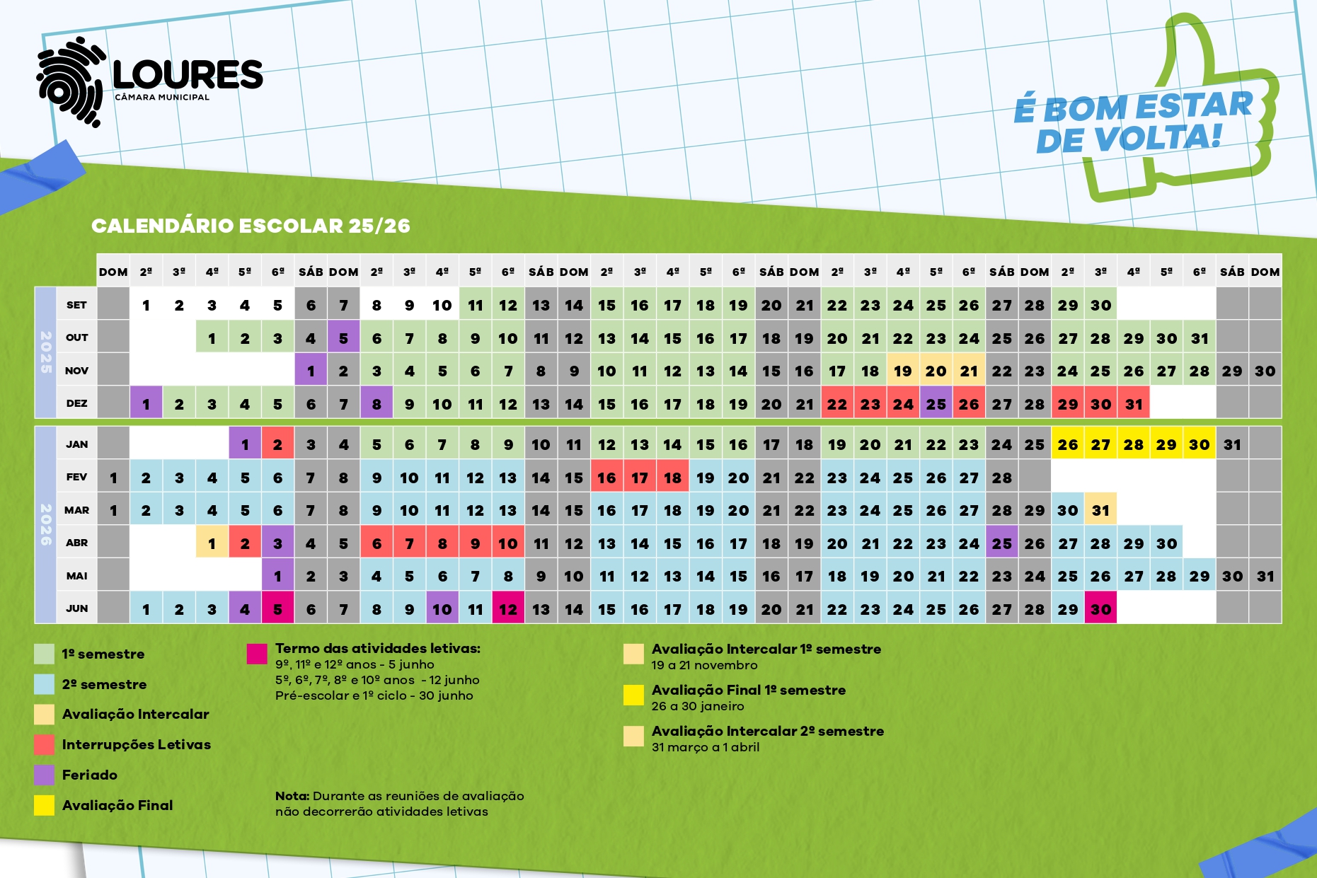 Read more about the article Calendário Escolar 2025/2026